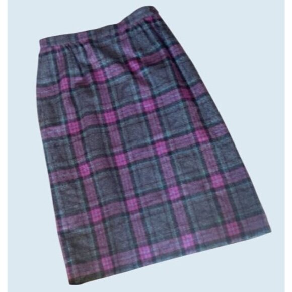 Pendleton Dresses & Skirts - Vintage 1980s Miss Pendleton Wool Plaid Mid Calf Length Skirt Size XS